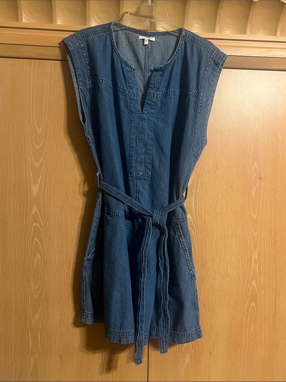 Maurices Denim Tie-Waist Mini Dress - Blue